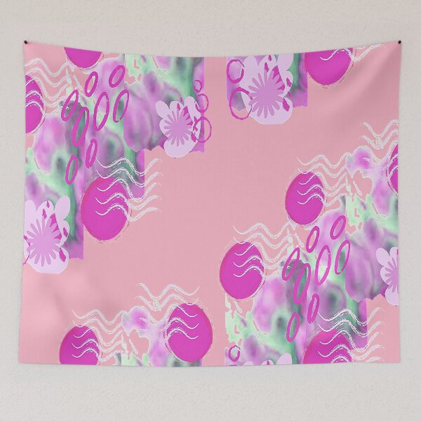 Item preview, Vibrant Colorful Psychedelic Abstraction with Circles, NR 4,  Bold Vibrant Abstraction, graphic psychedelic abstract art, trippy graphic psychedelic arte abstracto designed and sold by Adri Barnard.