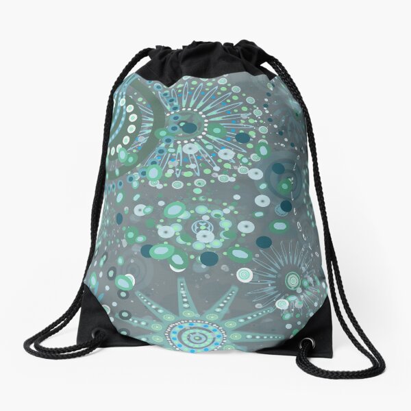 Aperçu de l'œuvre mandala desigual tribal bleu créée et vendue par carole legeron.