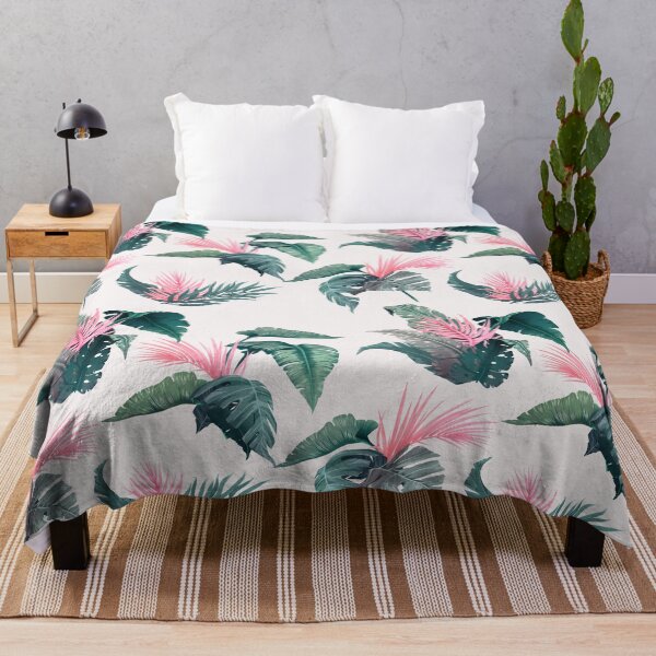 Item preview, Bright Tropical Seamless Pattern with Jungle Plants Exotic Background with Palm Leaves Illustration designed and sold by Peekonet.