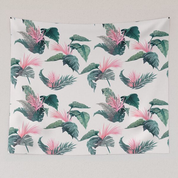 Item preview, Bright Tropical Seamless Pattern with Jungle Plants Exotic Background with Palm Leaves Illustration designed and sold by Peekonet.