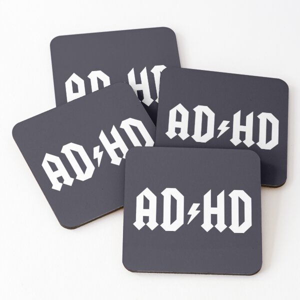 Item preview, ADHD white on black - Highway to hey designed and sold by i-draws.