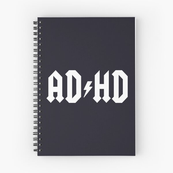 Item preview, ADHD white on black - Highway to hey designed and sold by i-draws.