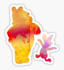 Bear and Pig Inspired Silhouette Sticker