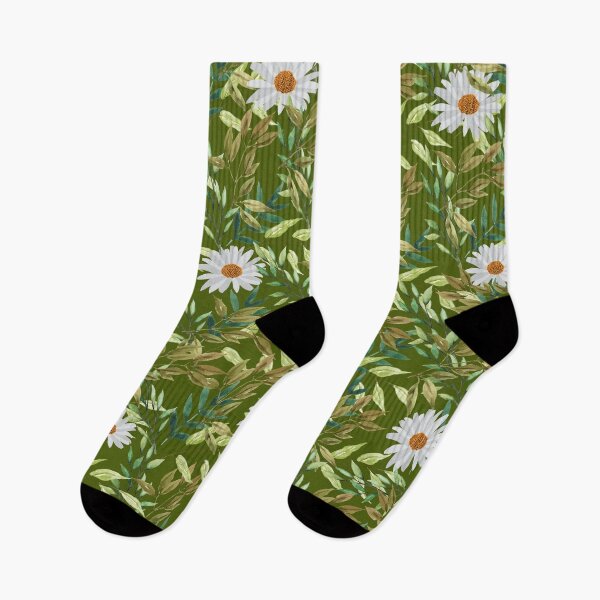 Item preview, Floral Pattern Green Background designed and sold by Pearl-Island.