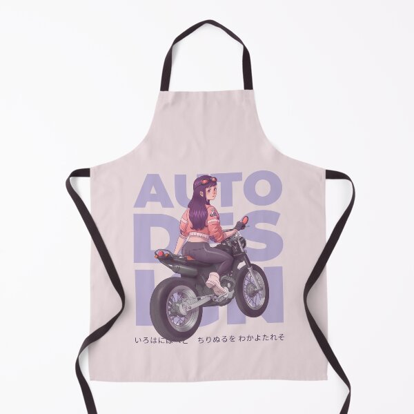 Item preview, Auto Design Motorcycle Babe - Anime style - Kawaii designed and sold by PlebFashun.