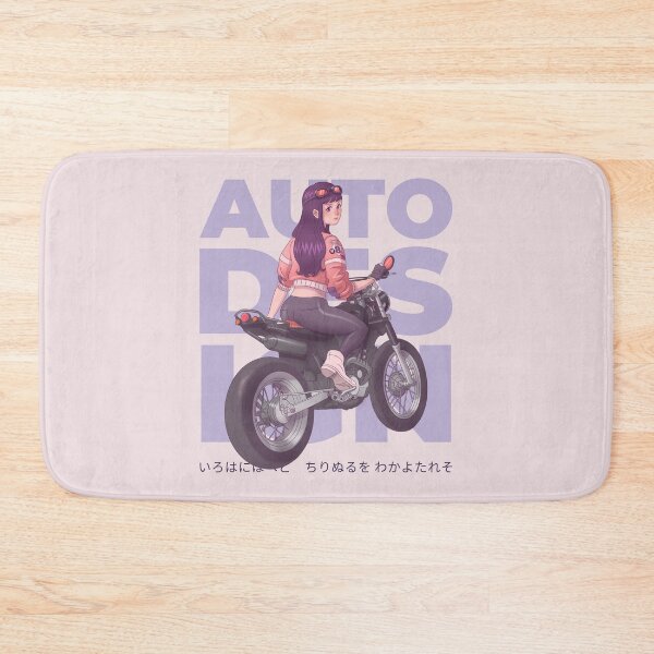 Item preview, Auto Design Motorcycle Babe - Anime style - Kawaii designed and sold by PlebFashun.