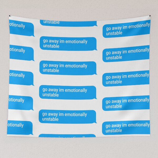 Item preview, Go away im emotionally unstable funny quote t-shirt designed and sold by afonso-arts.
