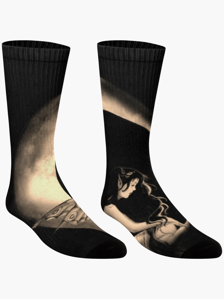 Thumbnail 3 of 5, Socks, Moons designed and sold by Roshan Keenoo.