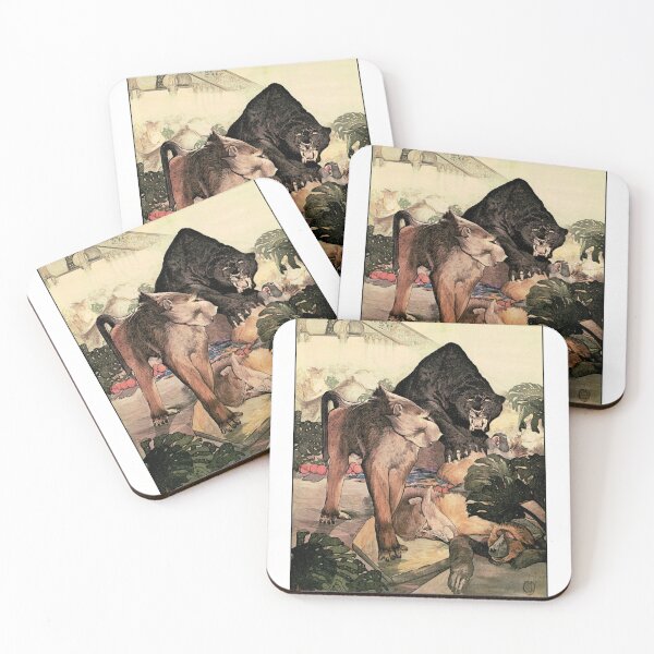 Item preview, Monkey fight with black panther designed and sold by Studio66Designs.