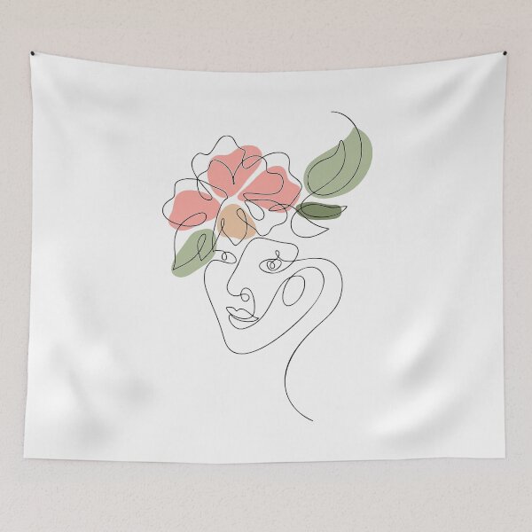 Item preview, Flower woman line art  designed and sold by Almusawwir.