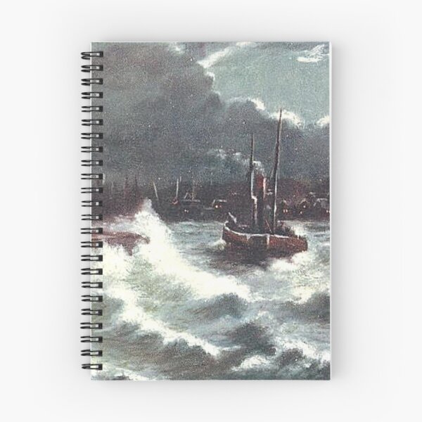 Item preview, Vintage Illustration of rough sea at Anstruther, Fife designed and sold by yourscotland.