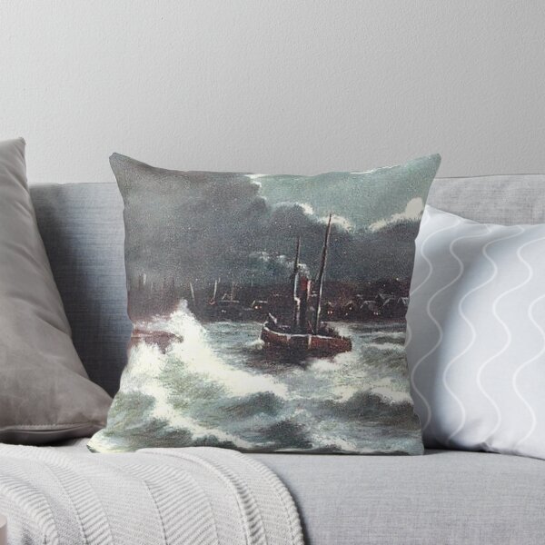 Item preview, Vintage Illustration of rough sea at Anstruther, Fife designed and sold by yourscotland.