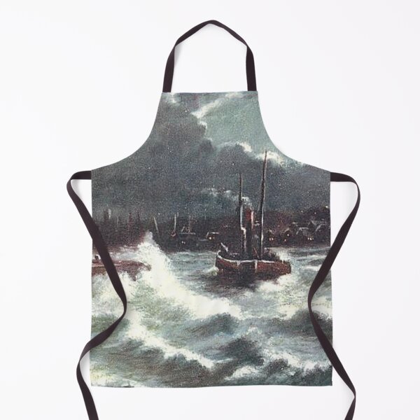 Item preview, Vintage Illustration of rough sea at Anstruther, Fife designed and sold by yourscotland.