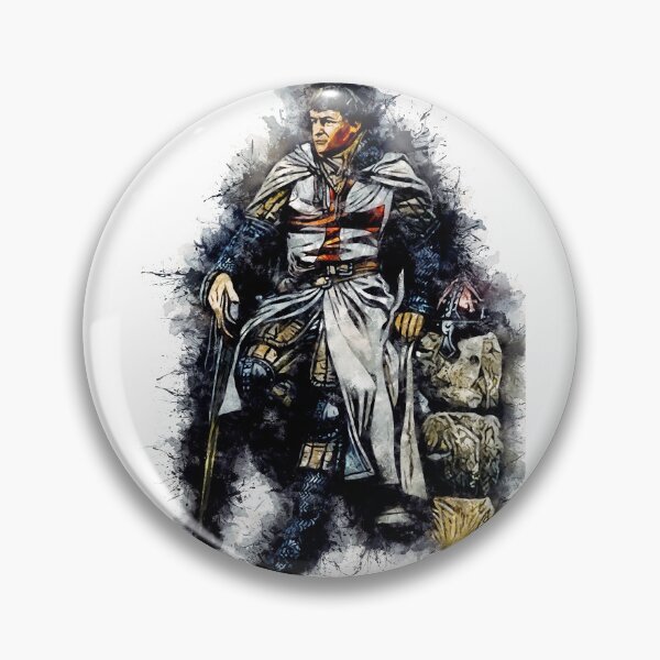 Item preview, Templar Knight / The crusader / abstract captivating watercolor portrait designed and sold by Naumovski.