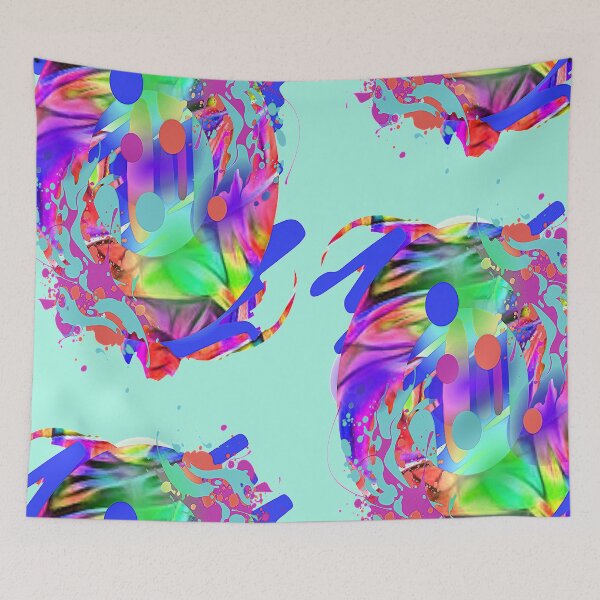 Item preview,  Wacky Trippy Psychedelic Colorful Abstraction, NR 2, Bold Vibrant Abstraction, graphic psychedelic abstract art, trippy graphic psychedelic arte abstracto designed and sold by Adri Barnard.