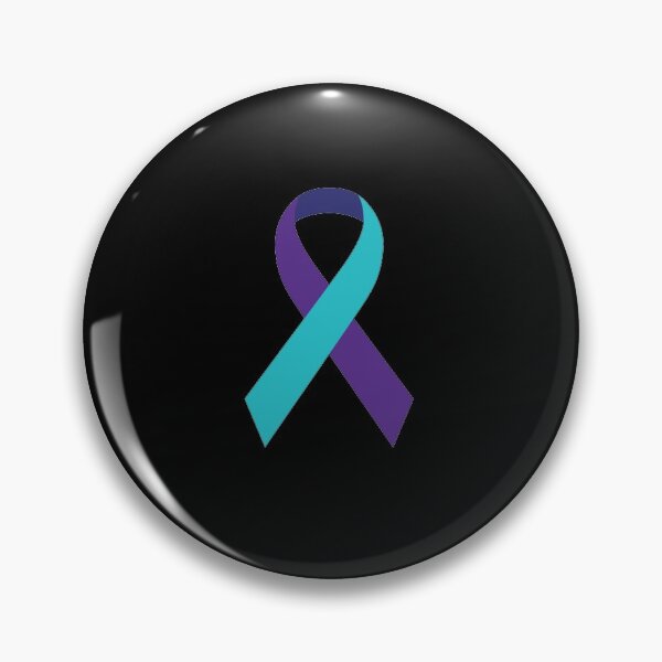 Item preview, Suicide Prevention Awareness Ribbon (Turqoiuse blue and purple) designed and sold by Kei-O-kay.