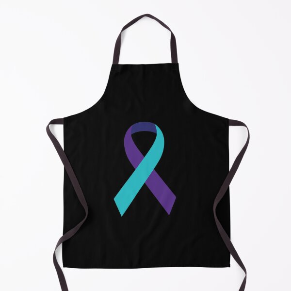 Item preview, Suicide Prevention Awareness Ribbon (Turqoiuse blue and purple) designed and sold by Kei-O-kay.