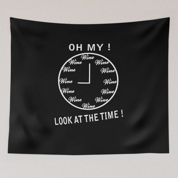 Item preview, Oh My Look At The Time Wine Clock Wine Lover  designed and sold by clickmostro.