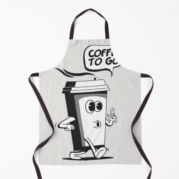 Item preview, Coffee Go Take Away Concept with Vintage Walking Cartoon Paper Coffee Cup Character designed and sold by Peekonet.