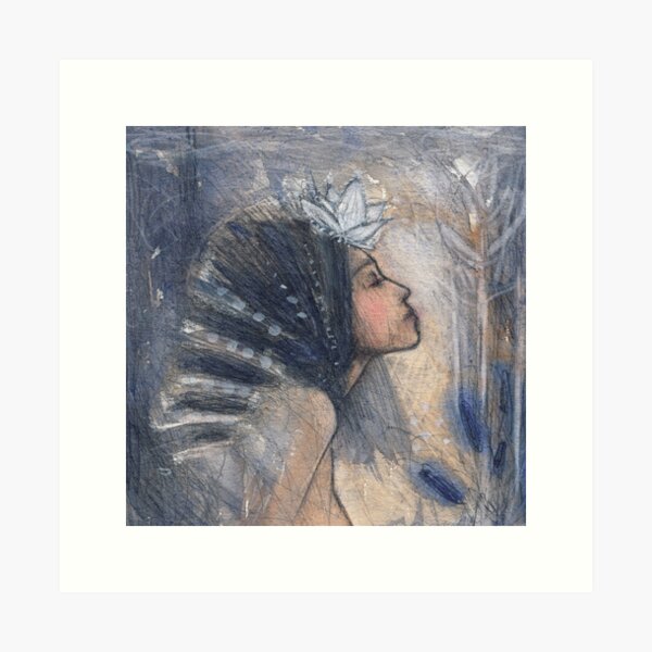 Lotus Girl 1 Art Print