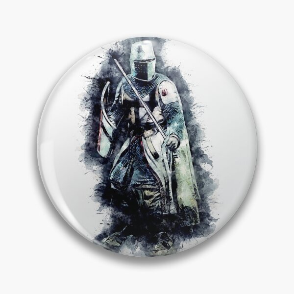 Item preview, Templar Knight The crusader / abstract warrior watercolor portrait designed and sold by Naumovski.