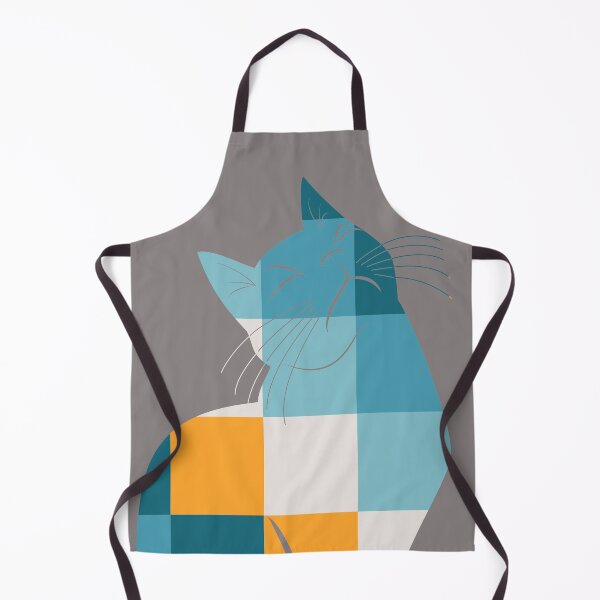 Item preview, Sad Cat Sea Blue Geometric designed and sold by DAFIN.