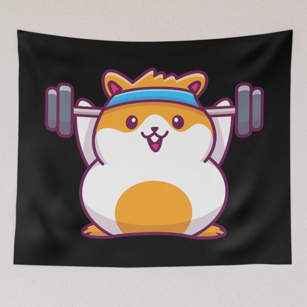 Item preview, Cute Golden Syrian Hamster Gym designed and sold by Red_Stickers.