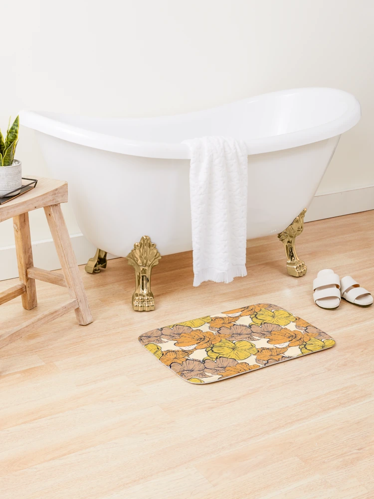 Thumbnail 2 of 6, Bath Mat, Multiflower Design designed and sold by Create-It.