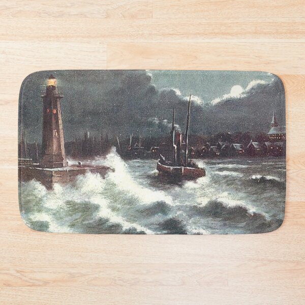Item preview, Vintage Illustration of rough sea at Anstruther, Fife designed and sold by yourscotland.