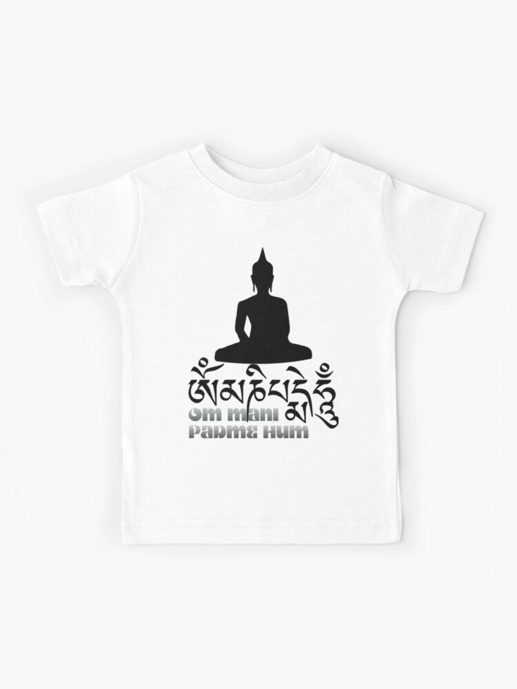 Buddha T-Shirt With Tibetan Mantra Om Mani Padme Hum