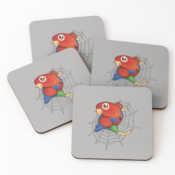 Item preview, Agapornis roseicollis Superhero designed and sold by ScarlettsArt.
