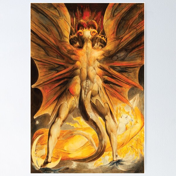 Item preview, The Great Red Dragon by William Blake designed and sold by DragonXX.