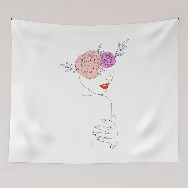 Item preview,  Flower woman line art  designed and sold by Almusawwir.