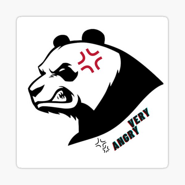 2 Stickers Pandas En Colère WWF - Taille 5cm - Autocollants FPP105