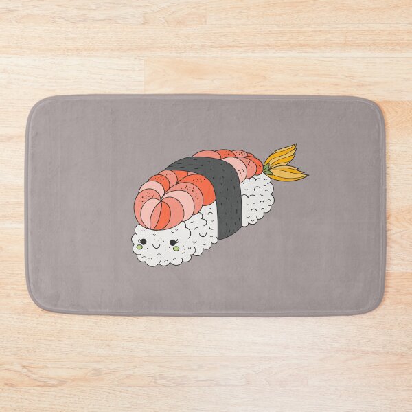 Item preview, Kawaii Sushi Shrimp Ebi Nigiri Adorable Cute Japanese Food Illustration designed and sold by SlushySushi.
