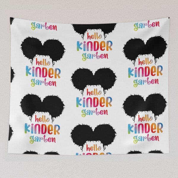 Item preview, Hello Kindergarten, Back to School, Black girl hair designed and sold by ShutterKapan.
