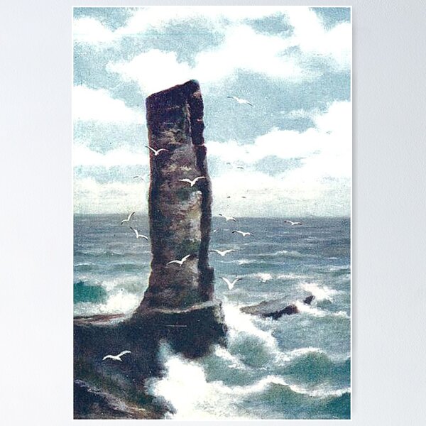 Item preview, Vintage Illustration of the Old Man of Hoy, Orkney Islands designed and sold by yourscotland.