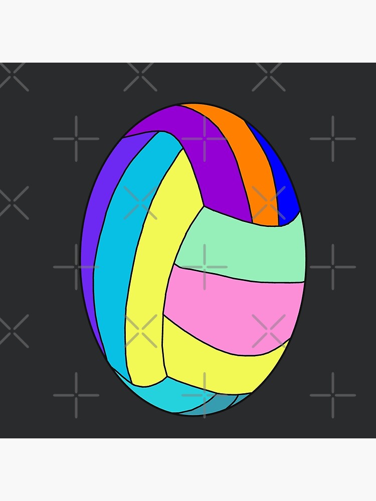 "Colorful Volleyball Drawing" Poster for Sale by RioCariocaClub | Redbubble