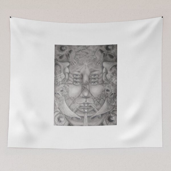 Item preview, Psychedelic poster in pencil designed and sold by Downinahill.