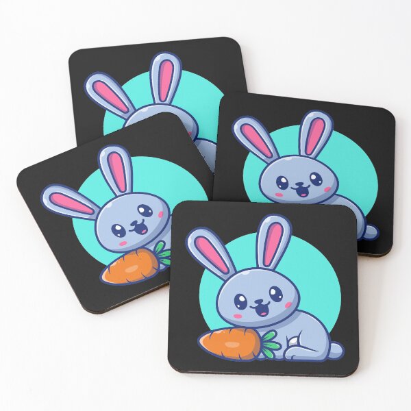 Item preview, Cute Cartoon Bunny Snowball Tabbit Carrot designed and sold by Red_Stickers.