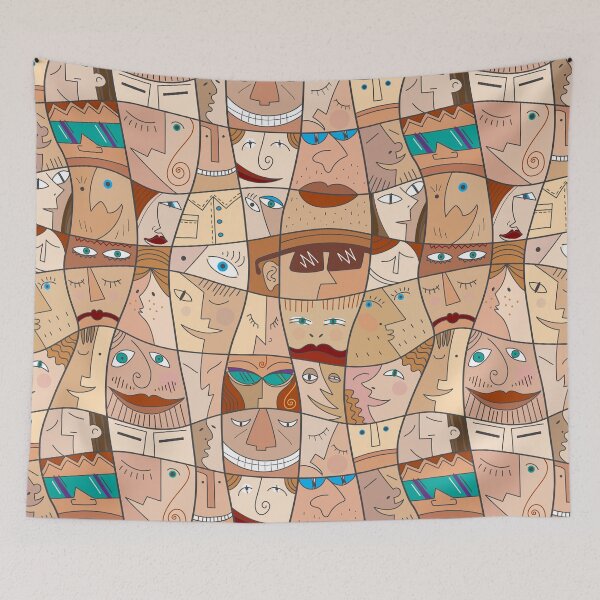 Item preview, Abstract faces of people designed and sold by YlanaOm.