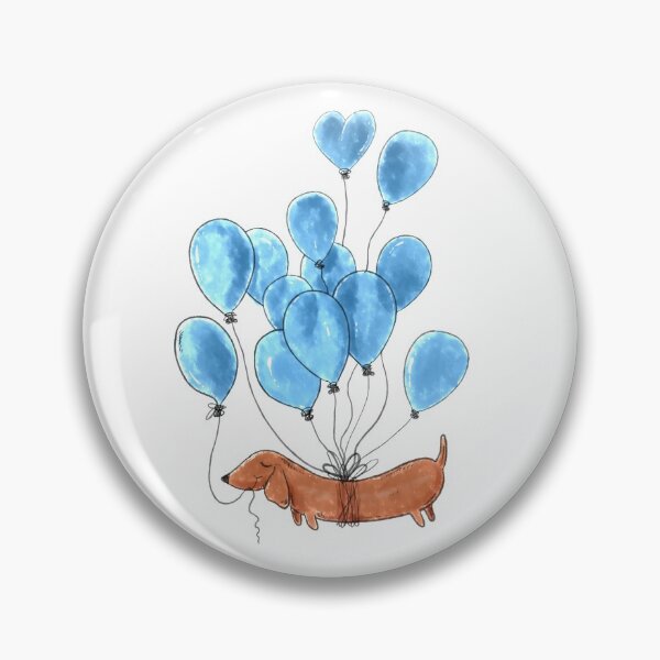 Item preview, Dachshund dog and balloons designed and sold by shirtscom.