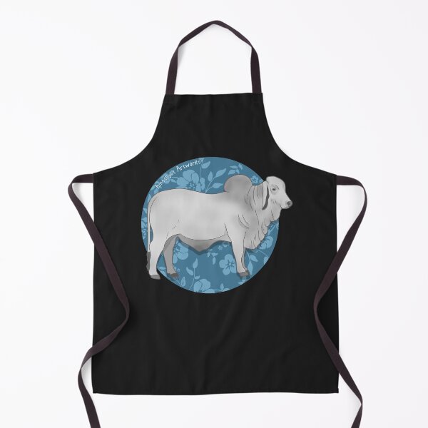 Item preview, Brahman Bull with Teal Floral Pattern designed and sold by AmethystArtwork.
