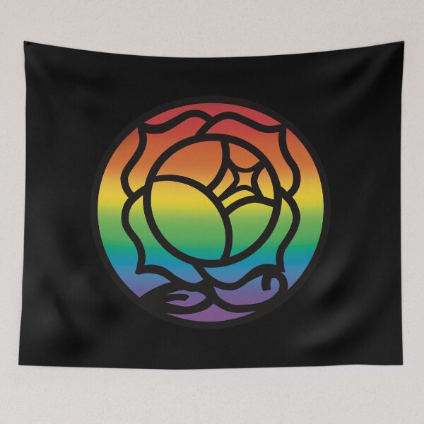 Item preview, Revolutionary girl rainbow rose logo background designed and sold by Namidere7.