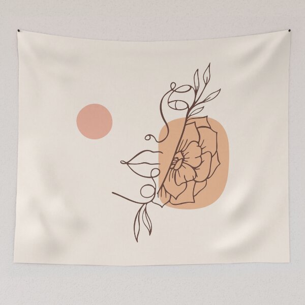 Item preview, Woman face with flower and leaves designed and sold by Almusawwir.