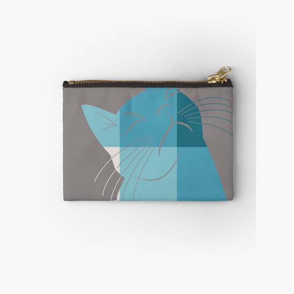 Item preview, Sad Cat Sea Blue Geometric designed and sold by DAFIN.