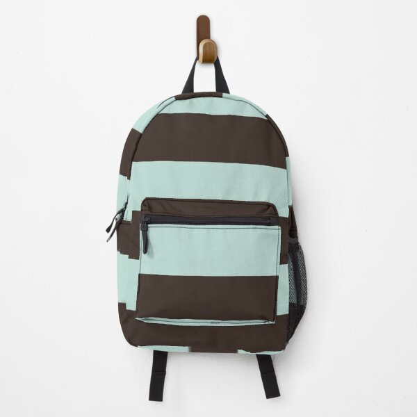 Item preview, Medium DARK CHOCOLATE and MINT GREEN Horizontal STRIPES designed and sold by RachelMacht.