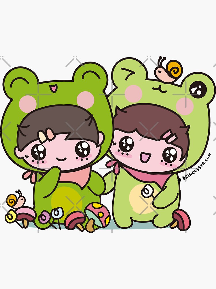 cute frog, cosplay frog, kawaii frog cartoon Sticker for Sale by  princessmi-com