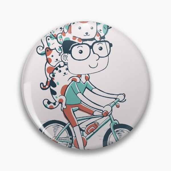 Item preview, Familia de lindos gatos ciclistas designed and sold by Red_Stickers.