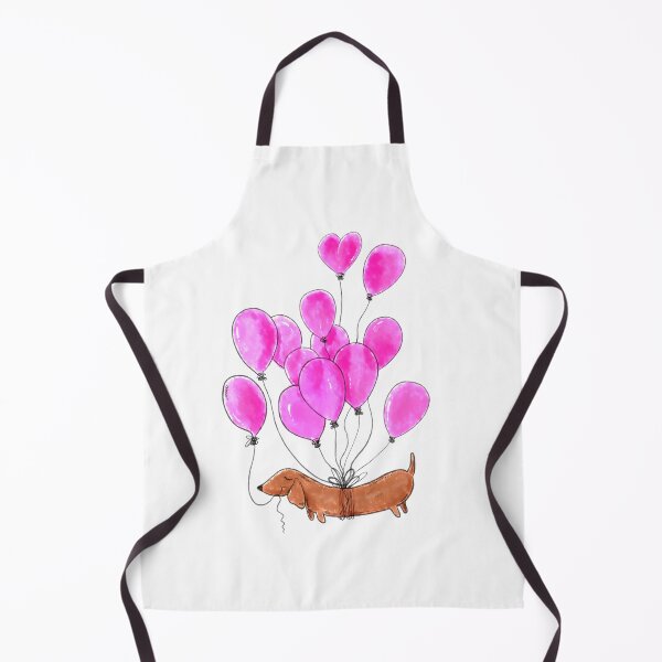 Item preview, Dachshund dog and pink balloons designed and sold by shirtscom.